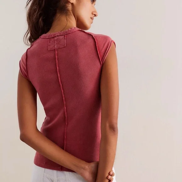 Free People We The Free Ever Had Tee Dusty Rose Small New - Picture 3 of 7